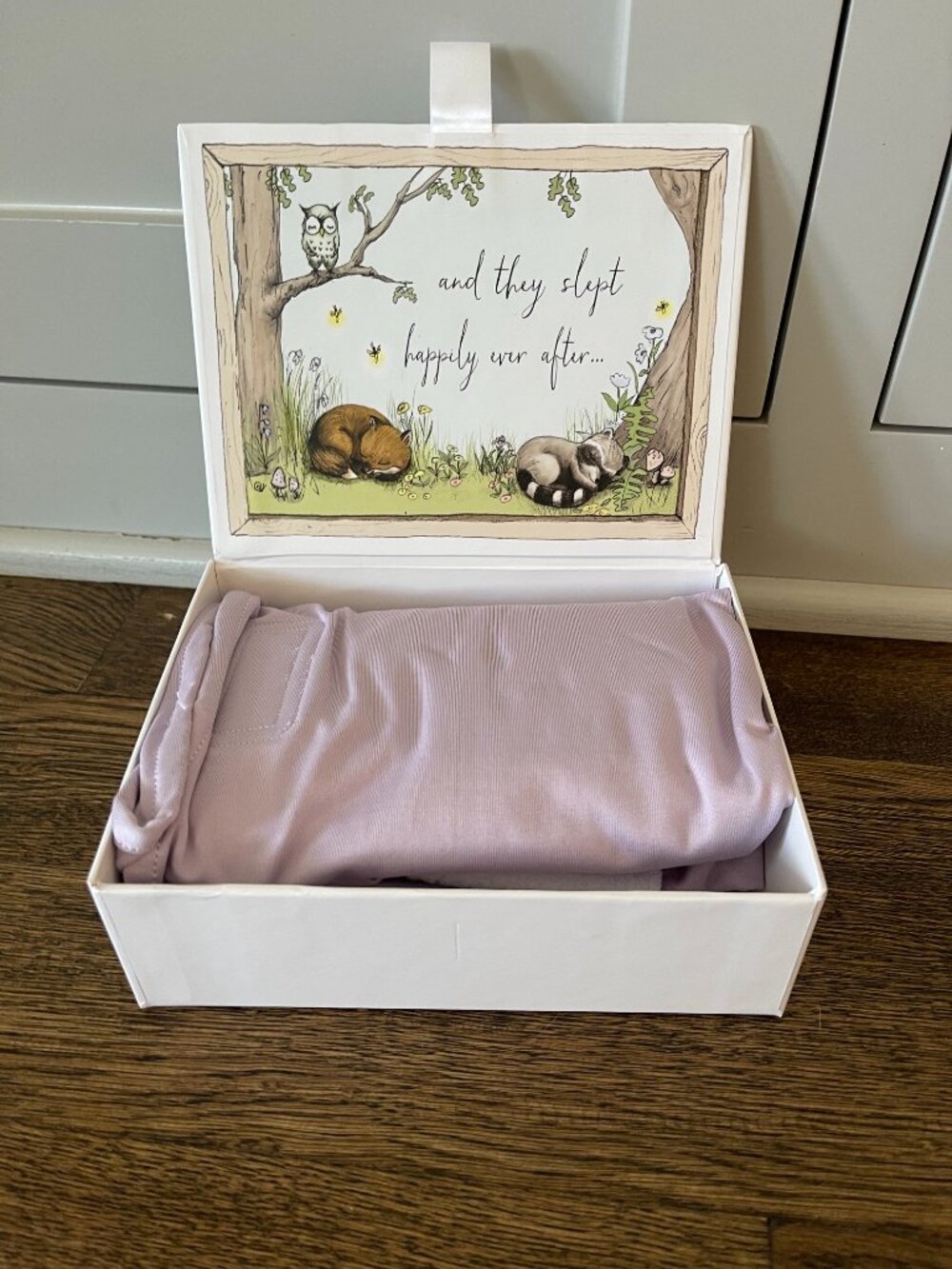 The Ollie World Classic Swaddle Blanket & Laundry Bag - Lavender (EUC)